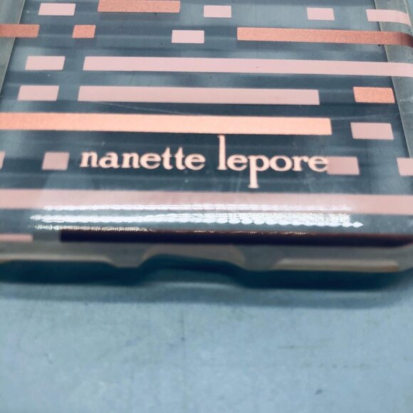 Nannette Lepore phone cover 5 1/2" x 2 1/2" clear plastic with gold pink READ - Picture 2 of 4